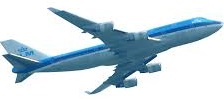 KLM airplane tranparant naar rechts zonder wit